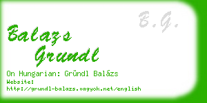 balazs grundl business card