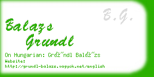 balazs grundl business card